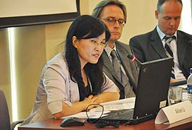 Dr Ailan Li, Medical Officer, World Health Organization
- Western Pacific Regional Office delivering her speech at the
Public Talk by ASEF Public Health Network.